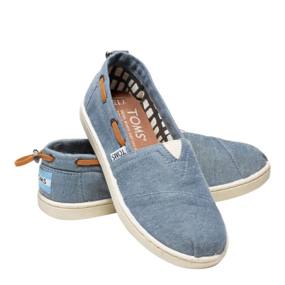 Big Kids Toms- Chambray